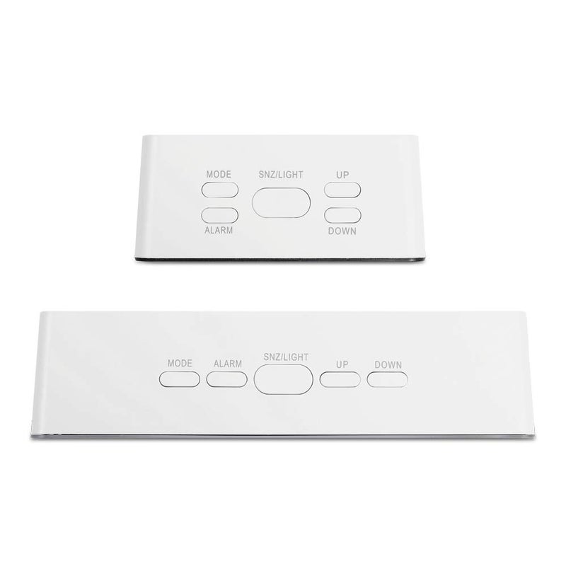 mooas LED Digital Mirror Clock 2 Types, Alarm/Snooze, Temperature, LED Mirror Clock (Rectangle) - Image 4